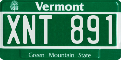 VT license plate XNT891