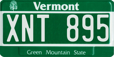 VT license plate XNT895