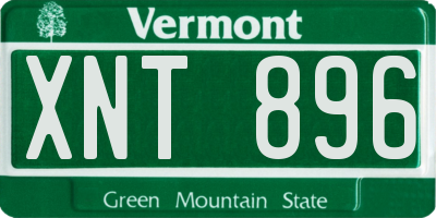 VT license plate XNT896