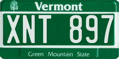 VT license plate XNT897