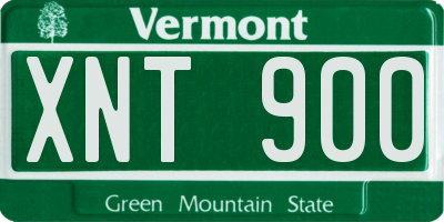 VT license plate XNT900