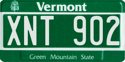 VT license plate XNT902