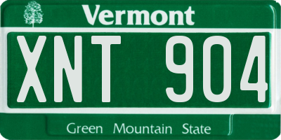 VT license plate XNT904
