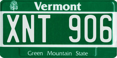 VT license plate XNT906