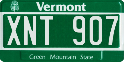 VT license plate XNT907