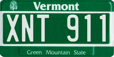 VT license plate XNT911
