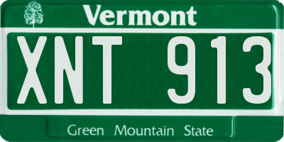 VT license plate XNT913