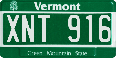 VT license plate XNT916