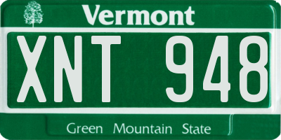 VT license plate XNT948