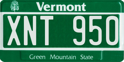 VT license plate XNT950