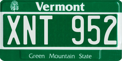 VT license plate XNT952