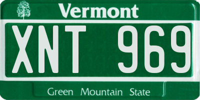 VT license plate XNT969