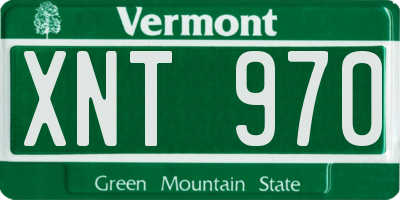 VT license plate XNT970