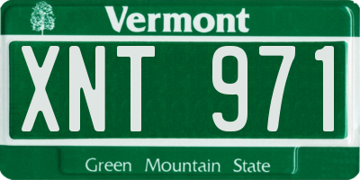 VT license plate XNT971