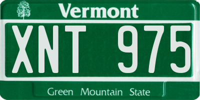 VT license plate XNT975