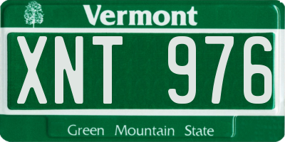 VT license plate XNT976