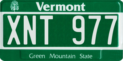 VT license plate XNT977
