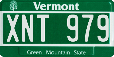 VT license plate XNT979