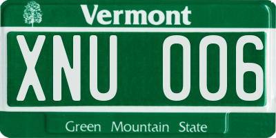VT license plate XNU006