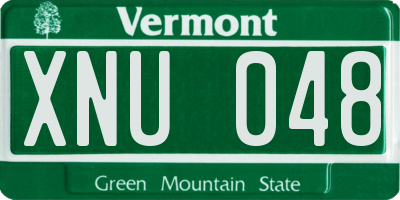VT license plate XNU048