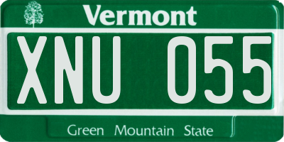 VT license plate XNU055