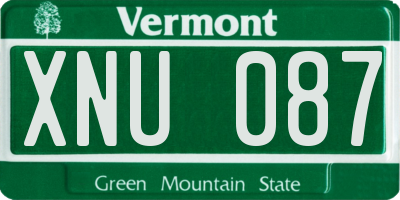 VT license plate XNU087
