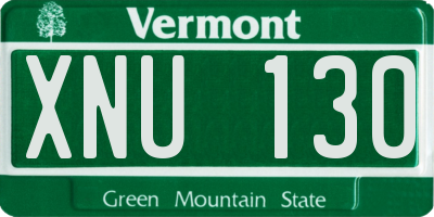 VT license plate XNU130