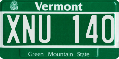 VT license plate XNU140