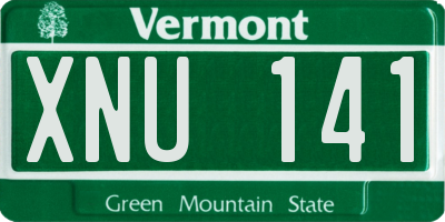 VT license plate XNU141
