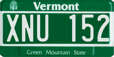 VT license plate XNU152