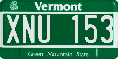 VT license plate XNU153