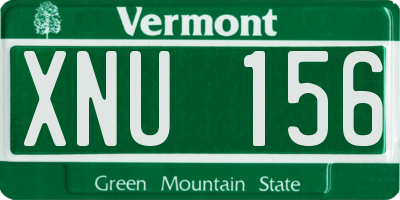 VT license plate XNU156