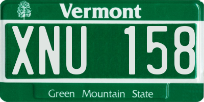 VT license plate XNU158