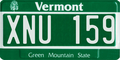 VT license plate XNU159