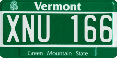 VT license plate XNU166