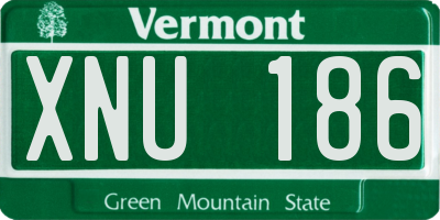 VT license plate XNU186