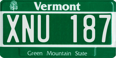 VT license plate XNU187