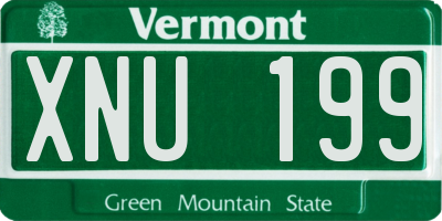 VT license plate XNU199