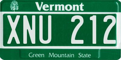 VT license plate XNU212