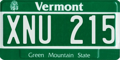 VT license plate XNU215
