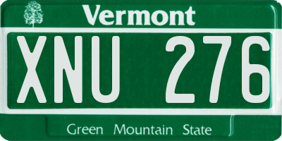 VT license plate XNU276