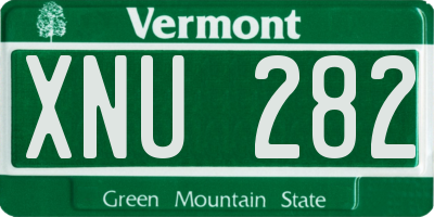 VT license plate XNU282