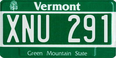 VT license plate XNU291