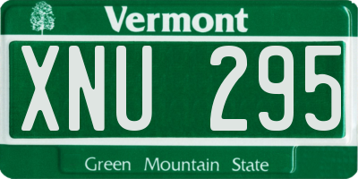 VT license plate XNU295