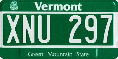 VT license plate XNU297