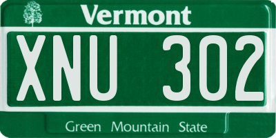 VT license plate XNU302