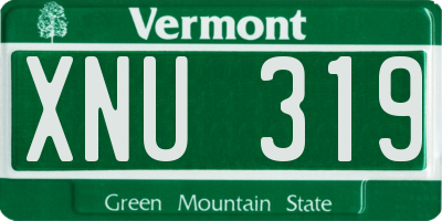 VT license plate XNU319