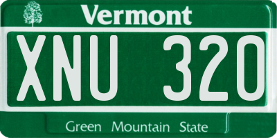 VT license plate XNU320