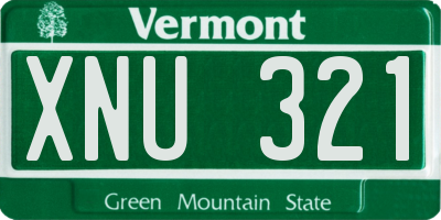 VT license plate XNU321