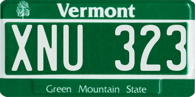 VT license plate XNU323